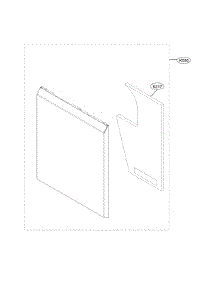 Front Cover Assembly parts for Lg Dishwasher LDP7708ST/00 from AppliancePartsPros.com