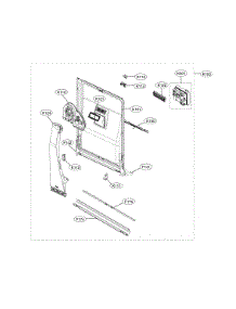 Door Liner Assembly parts for Lg Dishwasher LDP7708ST/00 from AppliancePartsPros.com