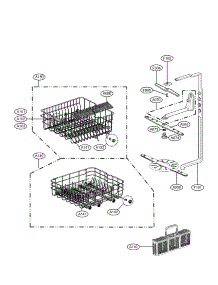 Rack Parts parts for Lg Dishwasher LDS4821BB from AppliancePartsPros.com