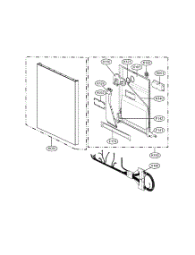 Door Parts parts for Lg Dishwasher LDS4821BB from AppliancePartsPros.com