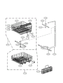 Rack Assembly Parts parts for Lg Dishwasher LDS4821WW from AppliancePartsPros.com