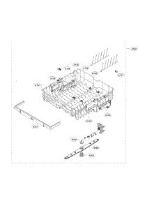Upper Rack Assembly parts for Lg Dishwasher LDT5678BD/00 from AppliancePartsPros.com