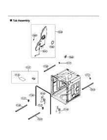 Tub Assy parts for Lg Dishwasher LDT5678SS/00 from AppliancePartsPros.com
