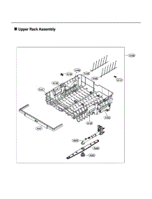 Upper Rack Assy parts for Lg Dishwasher LDT5678SS/00 from AppliancePartsPros.com