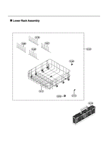 Lower Rack Assy parts for Lg Dishwasher LDT5678SS/00 from AppliancePartsPros.com
