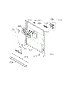 Door Liner Assembly parts for Lg Dishwasher LDT5678ST/00 from AppliancePartsPros.com