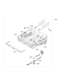 Upper Rack Assembly parts for Lg Dishwasher LDT5678ST/00 from AppliancePartsPros.com