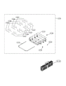 Lower Rack Assembly parts for Lg Dishwasher LDT7797BD/00 from AppliancePartsPros.com