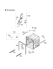 Tub Assy parts for Lg Dishwasher LDT7808SS/00 from AppliancePartsPros.com