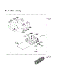 Lower Rack Assy parts for Lg Dishwasher LDT7808SS/00 from AppliancePartsPros.com