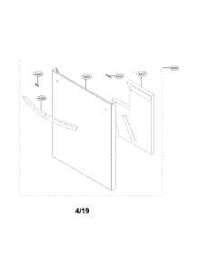 Front Cover Assembly parts for Lg Dishwasher LDT7808ST/00 from AppliancePartsPros.com