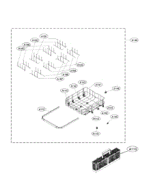 Lower Rack Assembly parts for Lg Dishwasher LDT7808ST/00 from AppliancePartsPros.com