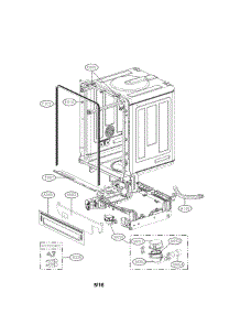 Exploded View Parts parts for Lg Dishwasher LDT9965BD/00 from AppliancePartsPros.com