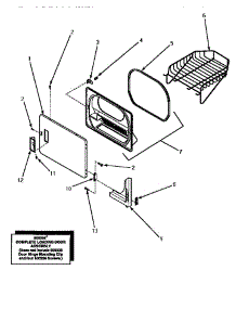 Loading Door With Drying Rack parts for Amana Dryer LE1007W-P1177601WW from AppliancePartsPros.com