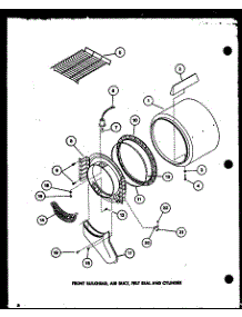 Front Bulkhead parts for Amana Dryer LE1100/P7762201W from AppliancePartsPros.com