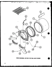 Front Bulkhead (Le2802 / P7804815w) (Lg2812 / P7804816w) (Le2902 / P7804817w) (Lg2912 / P7804818w) (Le9002 / P7804813w) (Lg9012 / P7804814w) parts for Amana Dryer LE2902/P7804817W from AppliancePartsPros.com
