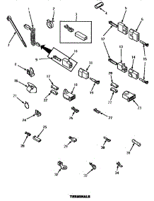 Terminals (Le4207l / P1178402wl) (Le4207w / P1178402ww) (Le4507l / P1163611wl) (Le4507w / P1163610ww) (Le4607l / P1163615wl) (Le4607w / P1163614ww) (Le8507w / P1163605ww) (Le8607w / P1163618ww) (Lem427l / P1178403wl) (Lem427w / P1178403ww) (Lem447l / P1176702wl) (Lem447w / P1176 parts for Amana Dryer LEM427L/P1178403WL from AppliancePartsPros.com