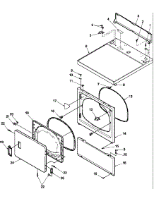 Door And Front, Access, And Top Panels parts for Speed Queen Dryer LES10AW-PLES10AW from AppliancePartsPros.com