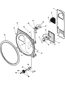Rear Bulkhead, Felt Seal, Rollers / Air Duct Assembly parts for Speed Queen Dryer LES10AW-PLES10AW from AppliancePartsPros.com