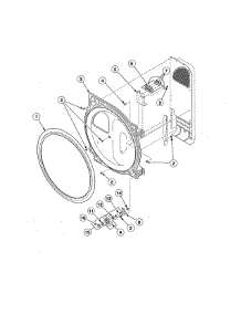 Rear Bulkhead / Cylinder Roller / Terminal Block parts for Speed Queen Dryer LES17AWF from AppliancePartsPros.com