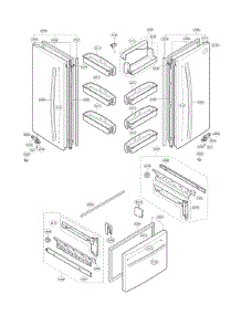 Door Parts parts for Lg Bottom-Mount Refrigerator LFC20760SB/04 from AppliancePartsPros.com