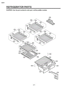 Refrigerator Parts parts for Lg Bottom-Mount Refrigerator LFC20760ST/01 from AppliancePartsPros.com