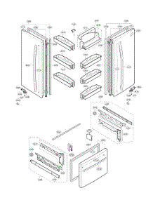 Door Parts parts for Lg Bottom-Mount Refrigerator LFC20760ST/04 from AppliancePartsPros.com