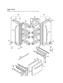 Door Parts parts for Lg Bottom-Mount Refrigerator LFC21776D/00 from AppliancePartsPros.com
