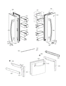 Door Parts parts for Lg Bottom-Mount Refrigerator LFC22770ST/03 from AppliancePartsPros.com