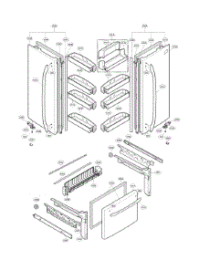 Door Parts parts for Lg Bottom-Mount Refrigerator LFC25776SW/03 from AppliancePartsPros.com