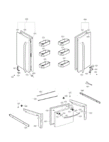 Door Parts parts for Lg Bottom-Mount Refrigerator LFC28768ST/02 from AppliancePartsPros.com