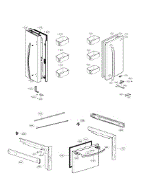 Door Parts parts for Lg Bottom-Mount Refrigerator LFCC22426S/00 from AppliancePartsPros.com