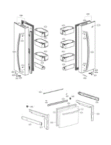 Door Parts parts for Lg Bottom-Mount Refrigerator LFCS22520B/00 from AppliancePartsPros.com