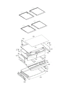 Refrigerator Parts (Half Shelf) parts for Lg Bottom-Mount Refrigerator LFCS22520D/00 from AppliancePartsPros.com