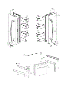 Door Parts parts for Lg Bottom-Mount Refrigerator LFCS22520D/00 from AppliancePartsPros.com