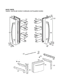 Door Parts parts for Lg Bottom-Mount Refrigerator LFCS22520D/01 from AppliancePartsPros.com