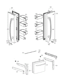 Door Parts parts for Lg Bottom-Mount Refrigerator LFCS22520S/01 from AppliancePartsPros.com