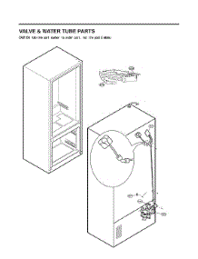 Valve & Water Tube Parts parts for Lg Bottom-Mount Refrigerator LFCS28768S/00 from AppliancePartsPros.com