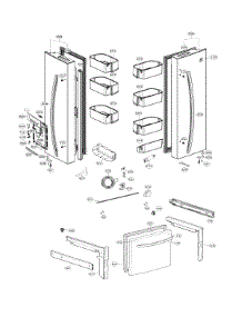 Door Parts parts for Lg Bottom-Mount Refrigerator LFDS22520S/00 from AppliancePartsPros.com