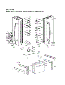 Door Parts parts for Lg Bottom-Mount Refrigerator LFDS22520S/04 from AppliancePartsPros.com