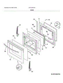 Door parts for Frigidaire Electric Range LFEF3054TDH from AppliancePartsPros.com