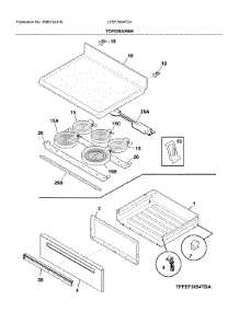 Top / Drawer parts for Frigidaire Electric Range LFEF3054TDJ from AppliancePartsPros.com