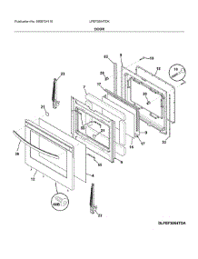 Door parts for Frigidaire Electric Range LFEF3054TDK from AppliancePartsPros.com