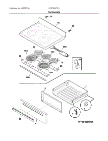Top / Drawer parts for Frigidaire Electric Range LFEF3054TDN from AppliancePartsPros.com