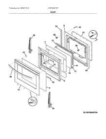 Door parts for Frigidaire Electric Range LFEF3054TDP from AppliancePartsPros.com