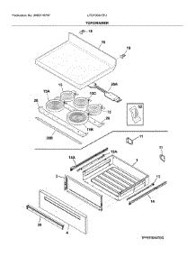 Top / Drawer parts for Frigidaire Electric Range LFEF3054TFJ from AppliancePartsPros.com