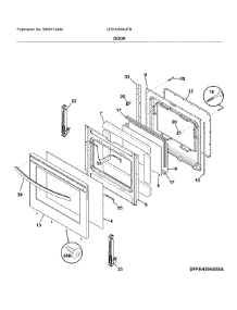 Door parts for Frigidaire Electric Range LFEH3054UFB from AppliancePartsPros.com
