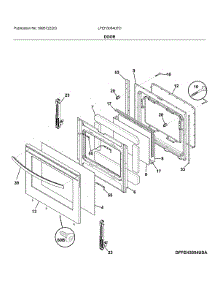 Door parts for Frigidaire Electric Range LFEH3054UFD from AppliancePartsPros.com
