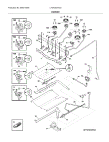 Burner parts for Frigidaire Gas Range LFGF3054TDD from AppliancePartsPros.com