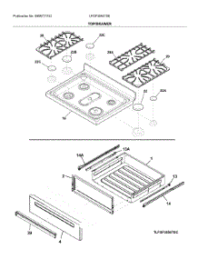 Top / Drawer parts for Frigidaire Gas Range LFGF3054TDE from AppliancePartsPros.com